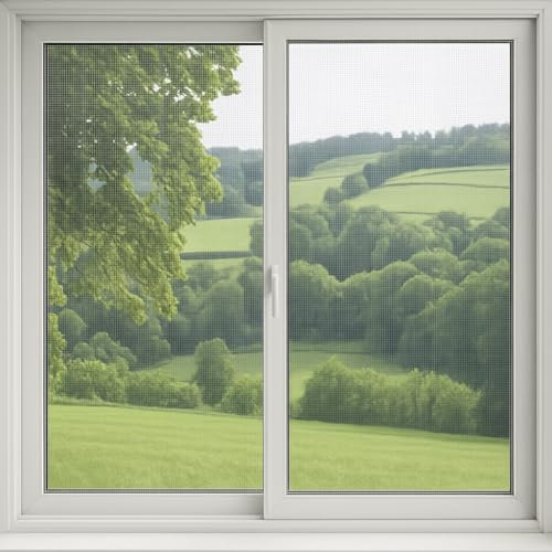 2 Mosquiteras 130x150cm para Ventanas con velcro 12m - Mosquitera Ventana Corredera Ajustable - Malla Antimosquitos para Ventanas Red Sin Taladrar - Janela Mosquitero para Ventanas Mosquito Net Window