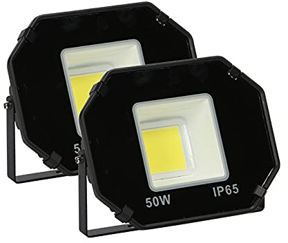 SBCGFY Lot de 2 projecteurs LED d'extérieur, éclairage de sécurité extérieur, éclairage paysager, Angle d'éclairage Plus Large, Spots 50-500 W, têtes réglables, étanch(1000W)