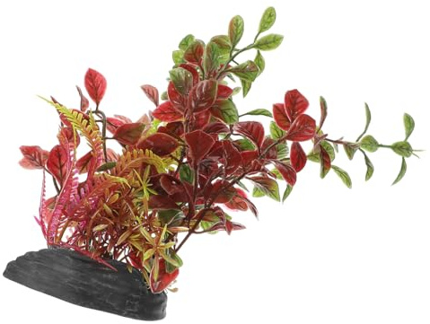 Toyvian Plante Aquarium Artificielle Plastique Décorative Réaliste pour Décors Fond Aquarium Décoration Poissons Compatible Eau Douce et Salée