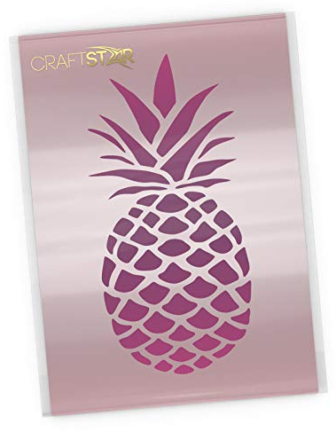 CraftStar Pineapple Stencil - Reusable Craft Airbrush/Home Decor Template