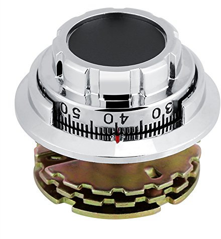 Cafopgrill Metal Chromed Plating Coded Dial Lock Home Security Jewelry Safe Box Cabinet Combination Lock 3 Disc Lock Cash Chest Safe Box Digit Mechanical Dial Lock Anti-theft