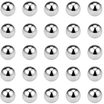 sourcing map Präzisionskugeln Massiv Chromstahl Für Kugellagerfahrrad | 25 Stk, 6mm G10, Anwendungen Für Kugellager, Schubladenführungen, Türschlösser, Rollen, Härte 60-63 HRC, Material GCr15