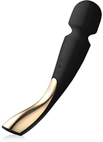 LELO SMART WAND 2, Massagestab in L, ganzkörper Massager mit Tiefenwirkung und 10 Vibrationsmustern, Black