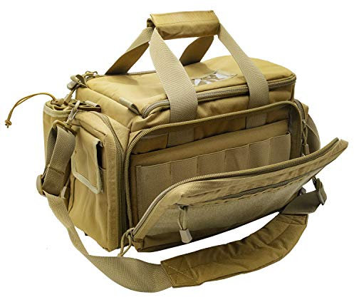 Procase Bolsa Táctica para Armas al Campo Disparo, Gran Bolsa de Lona Acolchada para Pistola Cargador Munición, Bolso Estilo Militar para Caza, Disparo Deportivo, Campo de Tiro -Khaki
