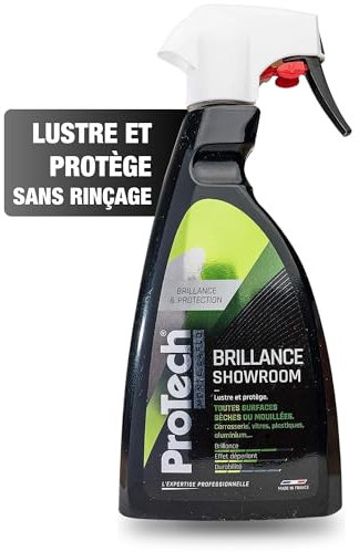 ProTechMC | Brillance Showroom | Nettoyant & Lustrant Voiture Carrosserie | Lustrant Toutes Surfaces | Effet Miroir & Brillance Instantanée | Sans Rinçage | Made In France | 500 ml