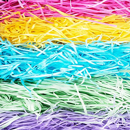 500 gramos Multicolor Virutas de Papel para Regalos, Multicolor Papel Relleno para Cajas Regalos, Tiras de Papel para Relleno, Proporcionar una Buena Decoración y Protección para los Regalos