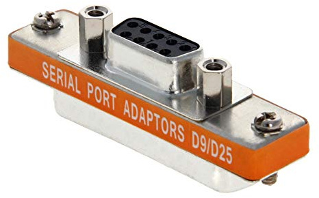 Aicosineg VGA Gender Changer 9 Pin DB25 Stecker auf DB9 Buchse 2-reihig Mini Gender Changer Koppler Adapter Connector für Serielle Anwendungen Schwarz 1 Stück