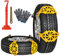 8Pcs Schneeketten Auto Ninonly Universal Schneeketten für Auto Reifen Anti-Rutsch Gürtel Schnee Auto Sicherheit Reifenketten Fit für Auto/SUV Reifenbreite mit 165mm-265mmm/6.5-10.4