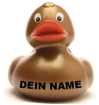 Badeente - personalisierbar (Gold)