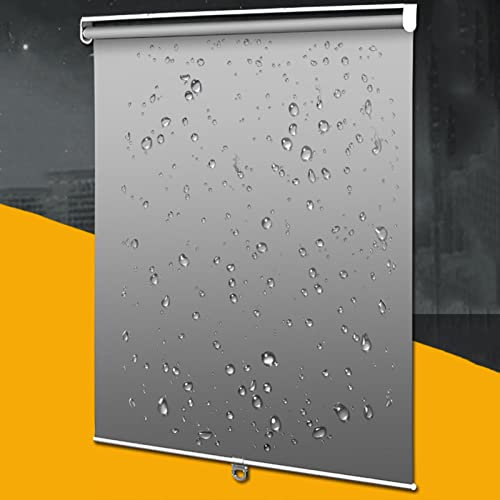 Graue Blackout-Stoff-Rollos,Versenkbare Rollo-Fensterläden,Thermisch isolierter leichter Jalousien,Raumverdunkelnde Schattierungen,Easy Fit Verdunkelungsvorhang-Anpassbar,A-W50xH200cm(20*79in)