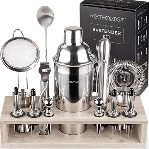 Mixology Barkeeper-Set, 31-teilig, professionelles Barkeeper-Set von Mixthology – Bar-Werkzeuge, Zubehör und Bar-Sets für zu Hause von Barkeepern. Geschenk den perfekten Cocktail-Shaker