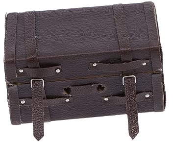 EXCEART Mini-fall Mini-ledertasche Bambus Puppenhaus Zubehör