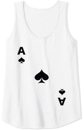 Spielkarte Pik Aß Ace Karte Kostüm Fasching Ass Gruppen Tank Top