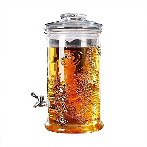 Dispensador de cerveza con grifo, dispensador de bebidas Dispensador de bebidas frías de vidrio de 7,5 L/9 L, dispensador de bebidas con boquilla sin fugas (Size : 9L)