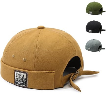 Moorle Docker MüTze, berretto estivo da uomo, regolabile (circa 54 – 62 cm) Docker Cap da uomo, 100% cotone
