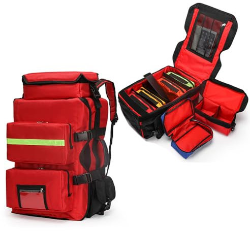 Joyfitness Erste-Hilfe-Rucksack, Leere Erste-Hilfe-Tasche für Trauma, wasserdichte Überlebens-Ersthelfer-Trauma-Tasche, Reisen, Zuhause, Outdoor, Camping