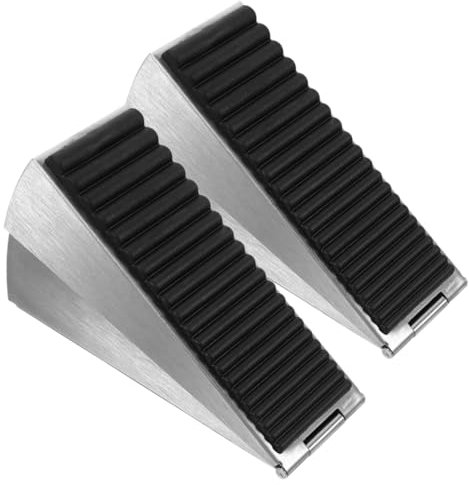 Butoirs de Porte en Coin Réglables en Acier Inoxydable, Lot de 2