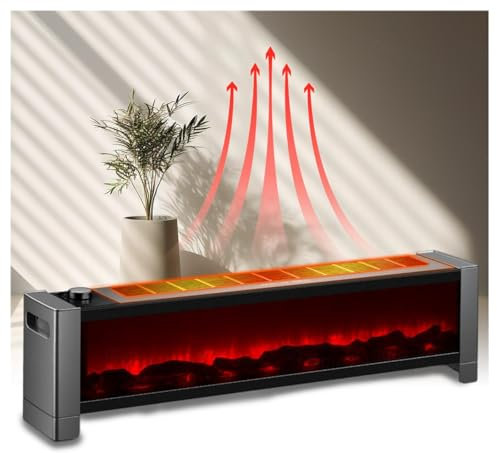 Calore Rapido Termoventilatore A Basso Consumo ， Funzione Di Cronometraggio Fuoco Finto Effetto Fiamma 3d Energia Eolica Regolabile A 2 Livelli Caminetto Finto Decorativo Soggiorno Ufficio Terrazza