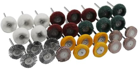TIDTALEO 30pcs Wire Wheel Brush Set for Drill Rotary Tools Polishing Wheels Wire Brush Set
