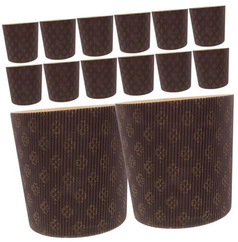 PRETYZOOM 25piezas Bandeja De Papel Para Panettone Moldes De Papel Para Pasteles Para Hornear Resistentes Grasa Para Hornear Muffins y Cupcakes Fiestas