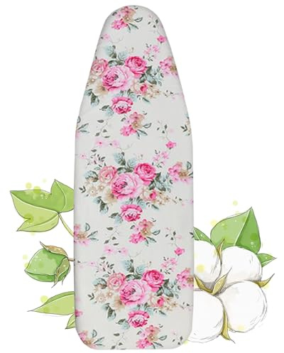 90x30cm 100x34cm Housse Table À Repasser Maisons,110x34cm 120x38cm Housse Pour Table À Repasser En Coton,Housse De Planche À Repasser Serrage Par Cordon(Light red,110x34cm)