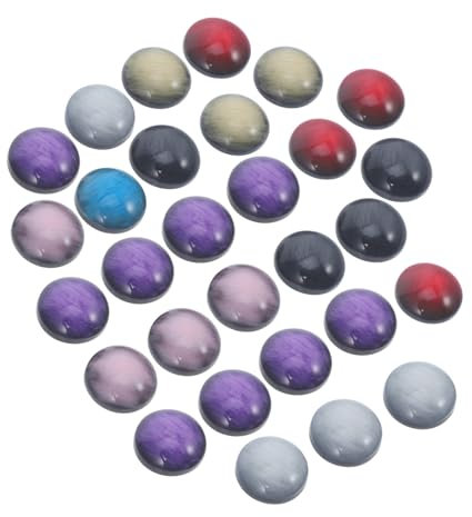 Artibetter 1tasche Teiliges Runde Harz-halbkreis-patches Bunte Diy Schmuckmaterialien Für Ohrringe Klipsen Und Kreative Damenaccessoires Langlebige Resin-ersatzteile Für Individuelles Schmuck