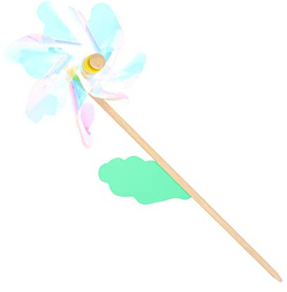ifundom 2 Pezzi Mulino a in Legno a Foglie Whirligigs Finners Wind for Garden All'aperto Arte del Mulino a Mestiere del Mulino a Arredamento Esterno PVC Colorato