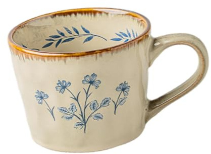 Sharplace Taza de Café, Taza de Bebidas, Accesorios de Cocina Portátiles Modernos, Taza de con Estampado Floral, Taza de Té, Regalo para Esposa E Hija, Flor Azul, tal como se describe