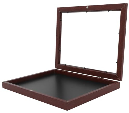Cabilock Marco de madera para uniforme deportivo, caja de sombra, expositor transparente para camisetas de béisbol y fútbol
