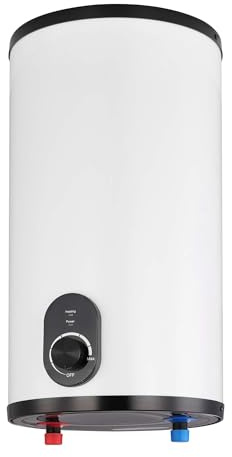 SIGO - Chauffe-eau instantané 230 V, chauffe-eau électronique compact, bureau, atelier, maison de vacances, magasin, locaux de services - Raccordement inférieur, 15 l, 2000 W - MILANO blanc