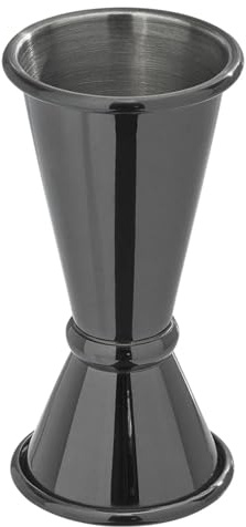 Verre Doseur Japonais jigger 20-40ml en Acier inoxydable avec Finition Black Gunmetal – Mesure Précis pour Cocktails et Spiritueux