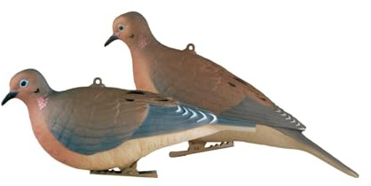 Avery GHG Mourning Dove Decoys | Resting & Perching Bird Combo, Realistic Lifelike Full-Body Lightweight Durable Dove Hunting Decoy Bait Pack, Pinch-Clip Attachment/Hanging System, 2-Pack