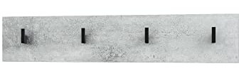 Vladon Wandgarderobe Wandpaneel Garderobenpaneel Linea V2, Made in Germany, in Beton Oxid Optik