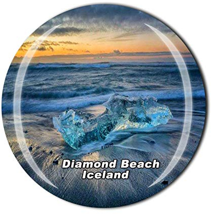 3D Diamant Strand Hofn Island Kühlschrank Magnet Kristall Glas Magnet Reise Souvenir Sammlung Geschenk Magnet Sticker Home Küche Dekoration