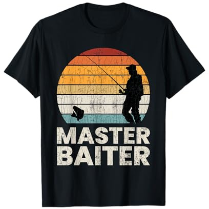 Master Baiter Funny Fishing Fishermen Fish Graphic T-Shirt