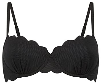 Haut de Bikini préformé à Armatures Scallop - Nero - D85