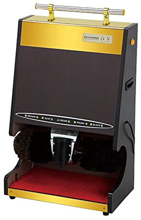 QHYXT Cireuse à Chaussures Machine à cirer Les Chaussures Automatique Commerciale, cireuse à Induction électrique, polisseuse, Brosse à Double Combinaison, Nettoyage Facile, polisseuse (Style 3)