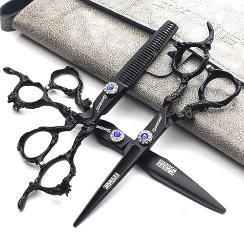 Friseur professionelle 6Zoll-7Zoll-8Zoll-9Zoll-High-End-JP440c Friseur Schere Anzug Frisur Stil Frisur Werkzeuge haarschere set (scissors set) (6-Zoll 3PC-C)