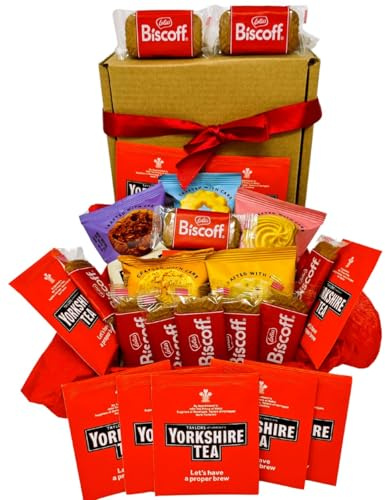 Afternoon Tea Hamper Border Biscuits & Biscoff – Biscuits Gift Set x5 Border Biscuits Twinpacks, x10 Lotus Biscoff Individually Wrapped Biscuits, x10 Tea Bags and Stellar Six Tea Gift Set Poem
