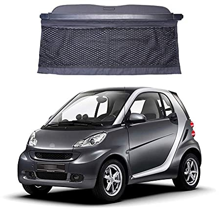 HEYCE Auto Laderaumabdeckung Kofferraumabdeckung Rollo Kofferraum Schutz Abdeckung GepäCkraumabdeckung Einziehbar für Smart 451 fortwo,2015-2020