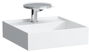 LAUFEN Kartell Aufsatzwaschtisch, 1 Hahnloch, ohne Überlauf, 460x460mm, H8183314001111, Farbe: Weiß