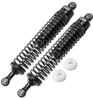 Aluminum 6061-T6 Rear Adjustable Spring Dampers (122mm) for LOSI 1/10 Hammer Rey U4 Rock Racer-LOS03030 Upgrades - Black