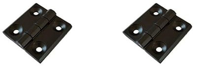 Cerniera in metallo 50 x 50 mm, cerniera a vite nera, per giardino, barca o ingegneria meccanica. Queste cerniere sono versatili, 2 pezzi