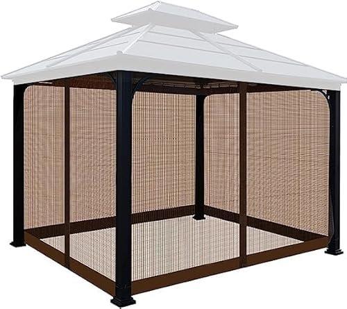 4 Stück Moskitonetz für Gartenpavillon, Die zweite Generation des neuen Outdoor-Mückennetzes,Moskitonetz für Pavillon Outdoor, Robust und langlebig, für Pavillon, Sonnenschirm (3.6 * 3.6M)