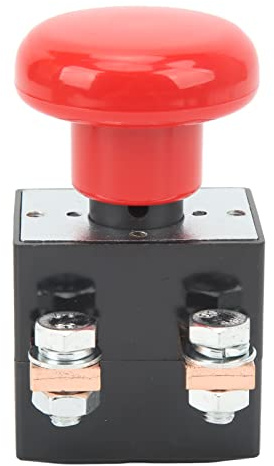 Interruptor de Botón de Parada de Emergencia IP67 a Prueba de Agua 220‑250A 12‑220V Orificio de Montaje de 50 Mm para Vehículos Montacargas