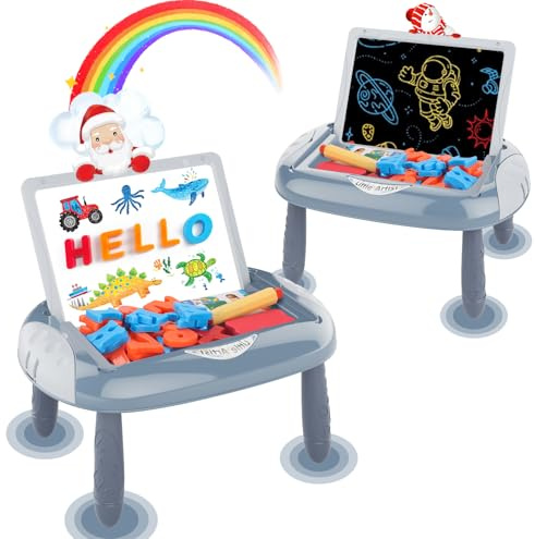 MAYESAR Magnetic Board for Kids, 1-2 Year Old Boy Gifts with Magnetic Letters and Numbers, Toddler Easel for Boy Birthday Christmas Gift (Blue)