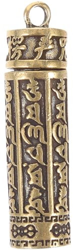 Operitacx Pendentif D'écriture En Laiton Mini Pot Ouvrable Porte-cylindre Porte-clés Décor Vintage Pots Suspendu Pendentif Petit Ornement En Laiton Manuel Sacs Décorations Accessoires