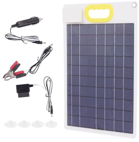 Chargeur solaire pour batterie de voiture, chargeur de batterie solaire de voiture, chargeur de panneau solaire 30 W, chargeur de batterie solaire 12/24 V pour bateau, marine, camping-car, remorque de