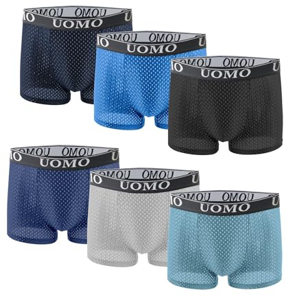 Channo Nätdesign Herrkalsonger - Andningsbar och Fukttransporterande, 12-Pack, Flerfärgad, XXL