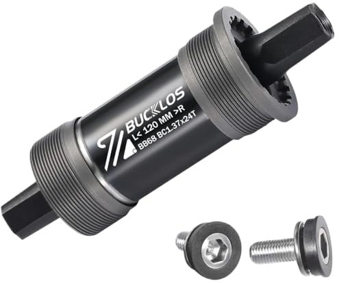 GFDSGRE Tretlager Fahrrad Fahrrad-Innenlager mit Vierkantkegel, Glatte, abgedichtete Lager, MTB-Kurbelachse for Rennrad, Berg, faltbares Fatbike, E-Bike Tretlager(BB68-120MM)